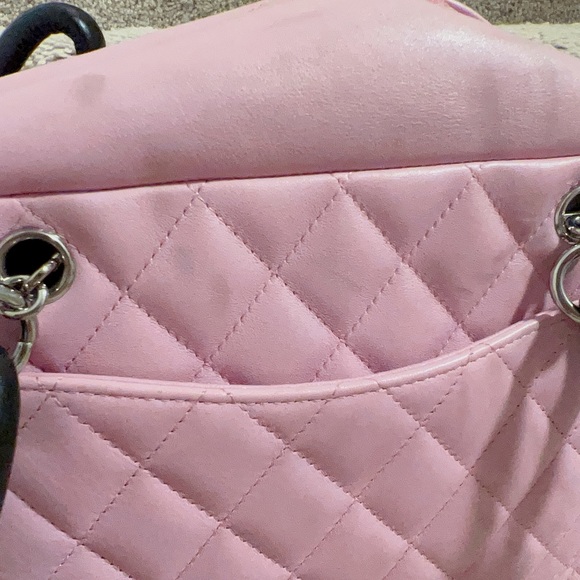 Chanel Quilted Large Cambon Bowler Pink with Black Logo - Picture 10 of 14